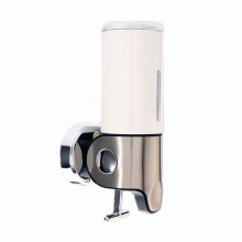 Branco 500ml de aço inoxidável + ABS Plastic Wall-Mountained Liquid Soap Dispenser
